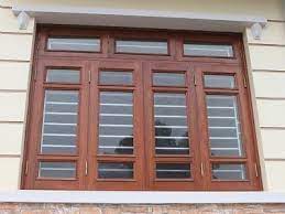 Cửa sổ 4 cánh: -Khuôn bản rộng 100mm -Phào bản lề to 7 phân
